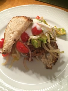 Härligt goda vegetariska burgare.